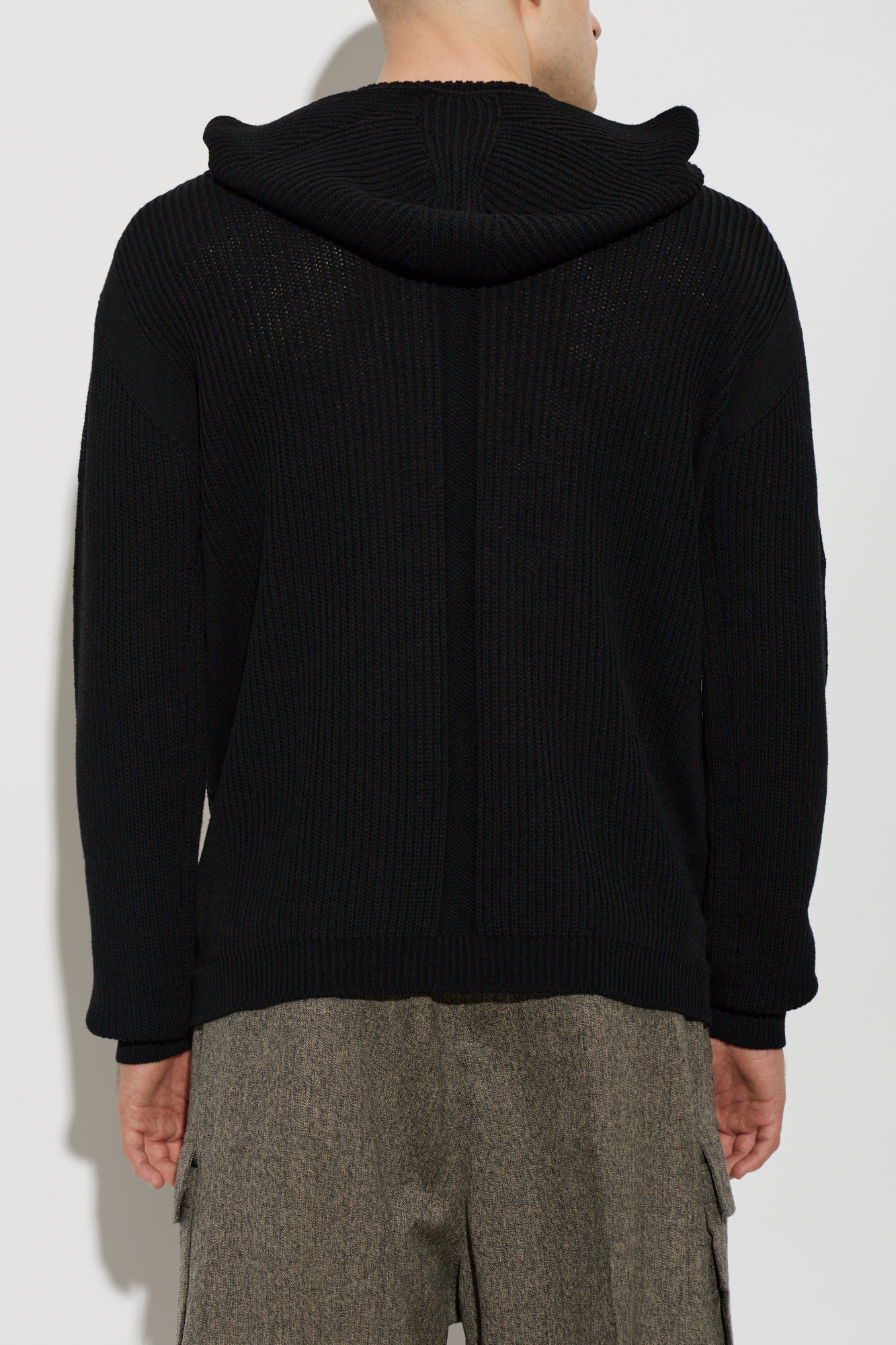 Rick Owens Wool cardigan with hood | Men's | Vitkac